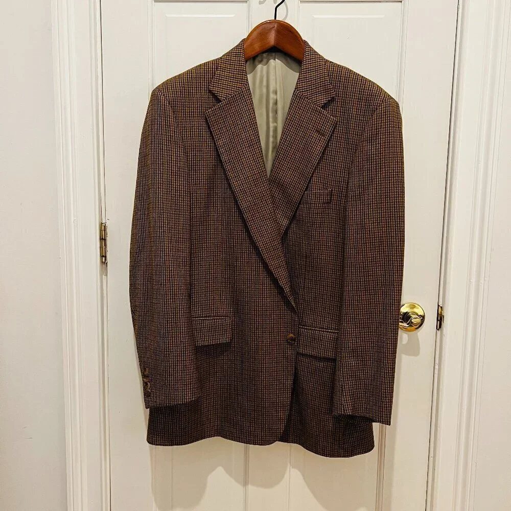 Paul Stuart Wool Sport Coat Blazer Jacket Size 46 Long